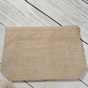 Burlap Makeup Bags NWOT